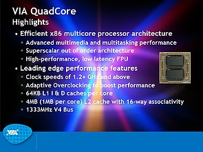 VIA-Präsentation zum Nano QuadCore-Prozessor, Teil 1